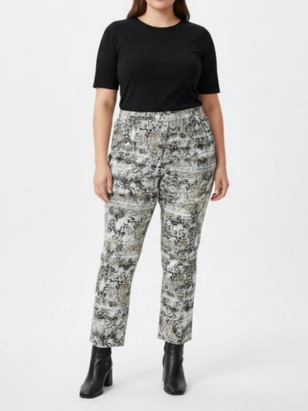 Calvin Klein Snakeskin Pull On Beachy Lightweight Jogger Trouser Plus Size